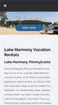 Mobile Screenshot of lakeharmonyvacationrental.com